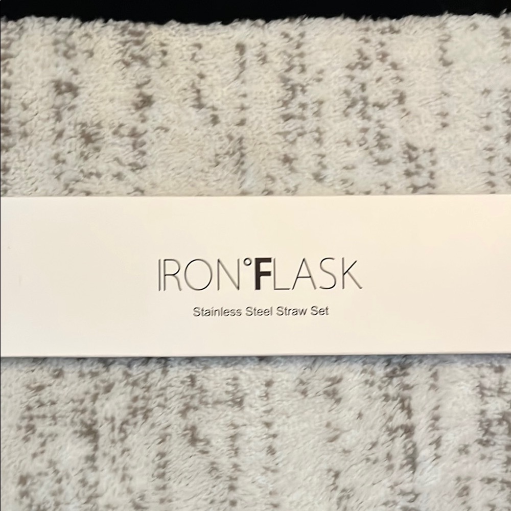 Brand new Iron Flask Stainless Steel Straw Set, never opened.